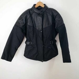 ANGORA Vintage Women's Black Leather Waterproof Thinsulate Ski Biker Jacket